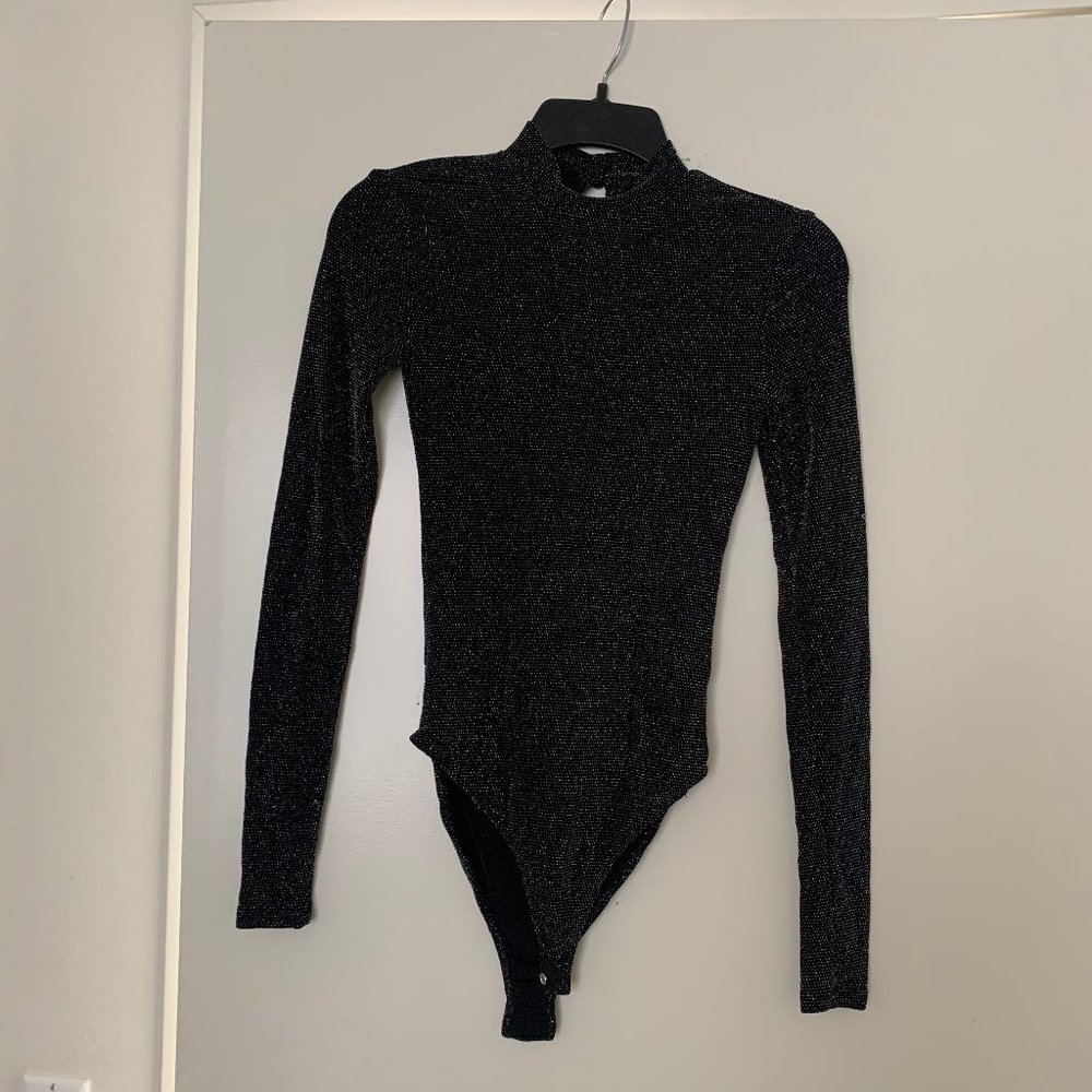 Sparkly Turtle Neck Bodysuit